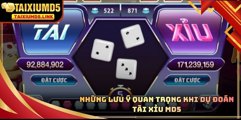 Dự đoán tài xỉu md5 những lưu ý